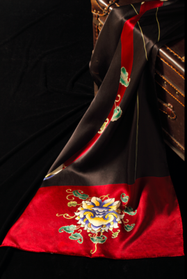 金資寶相真絲長(zhǎng)巾